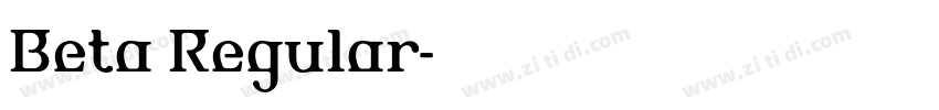 Beta Regular字体转换